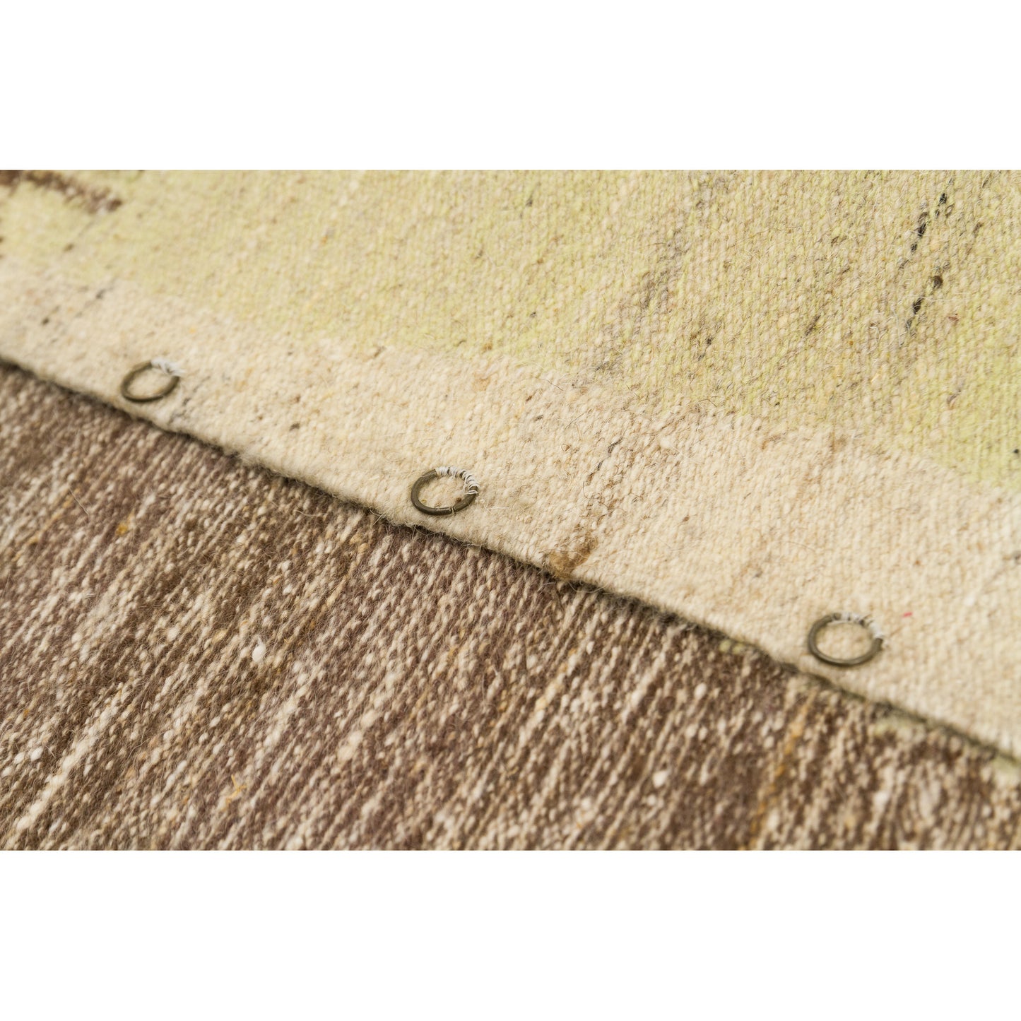 Top edge detailing the secure hanging rings. This extra large majestic wall decoration is completely ready for immediate, stress-free installation upon arrival.