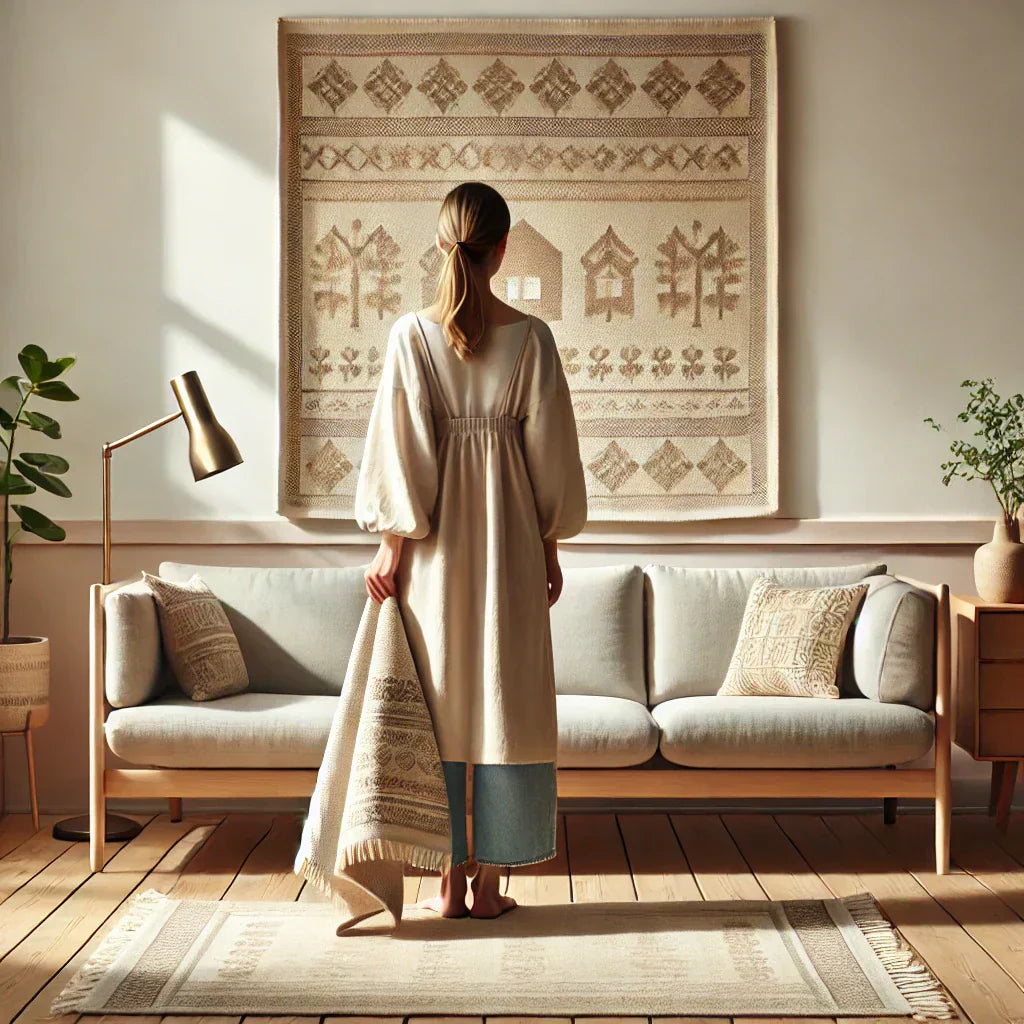 how to hang a tapestry
