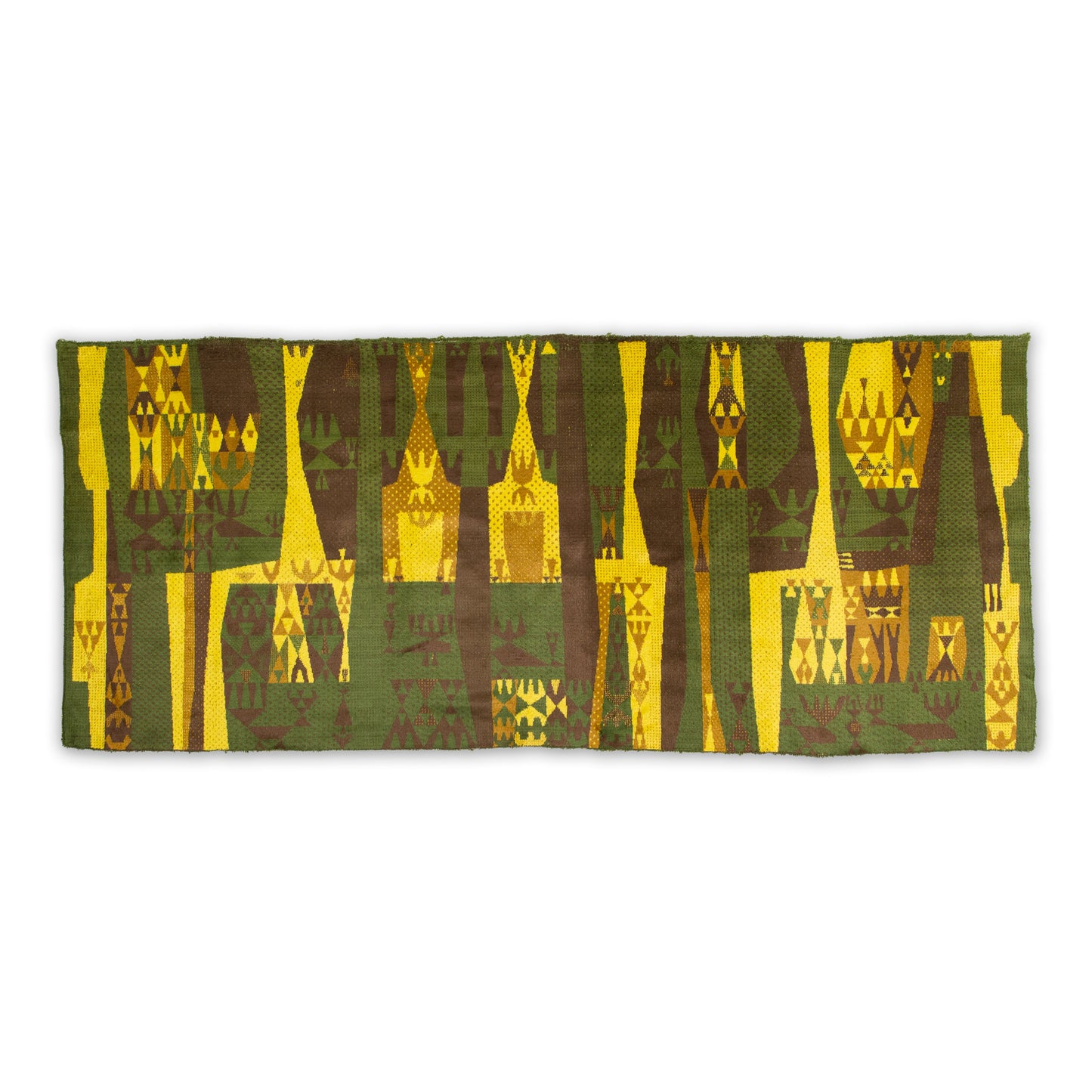 Full view of the 69-inch wide wall art. Perfect dimension for placing above a retro sofa or long credenza.