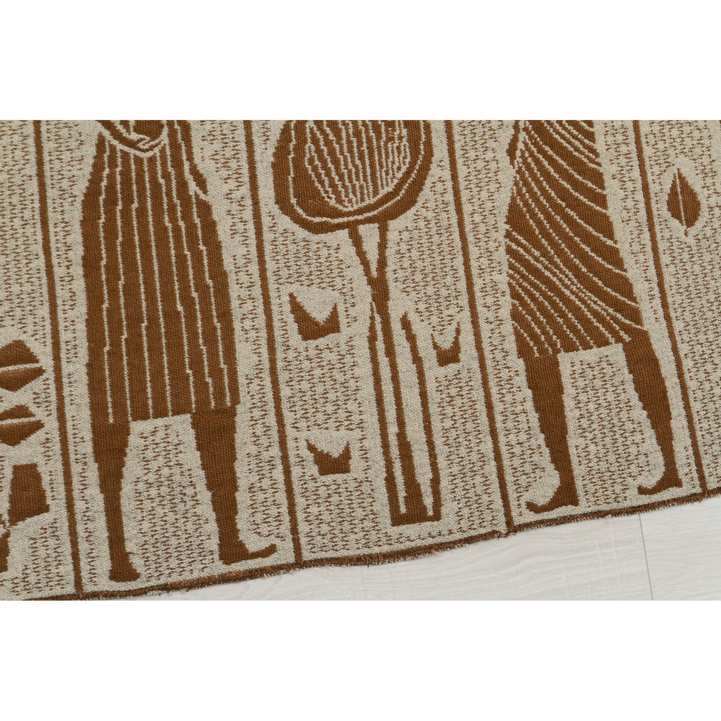 Characteristic figurative design of the tapestry, showing stylized human forms common in 1960s Hungarian public art.